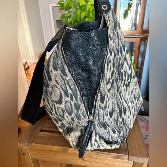 NWT Furla Elisabeth Hobo Ocelot Leather - Picture 5 of 8